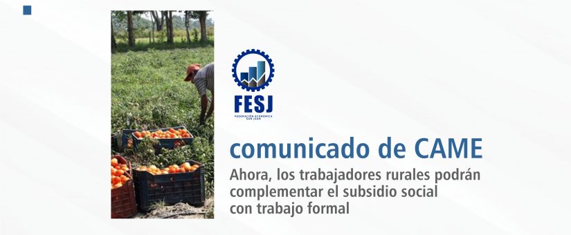 Oportunidad para trabajadores rurales