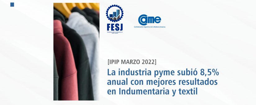 La industria pyme subió 8,5% anual