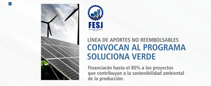 Abre la convocatoria al Programa Soluciona Verde