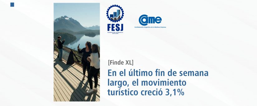 El turismo creció 3,1%